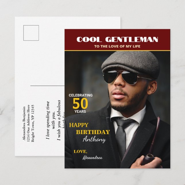 Birthday Magazine Photo Cover Personalize Postcard (Front/Back)