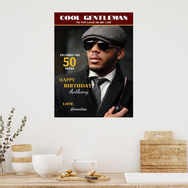 Birthday Magazine Photo Cover Personalize Poster (Kitchen)