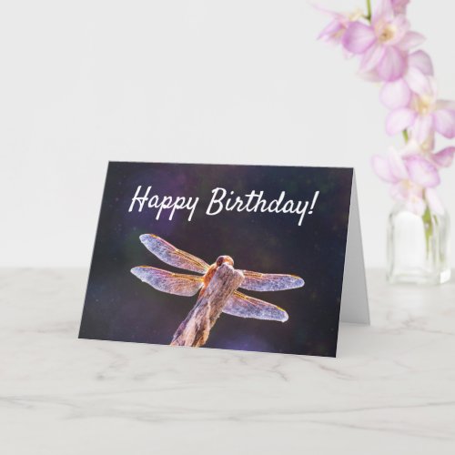 Birthday Magic Dragonfly Nature Happy Birthday Card