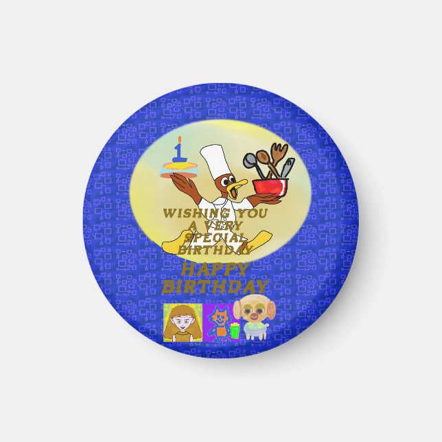 Birthday  magnet (Front)