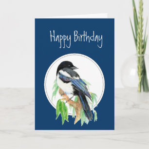 Birthday Magpie, Bird, Nature, Wildlife Card