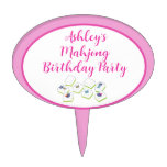 Birthday Mahjong Party PERSONALIZE Cake Topper