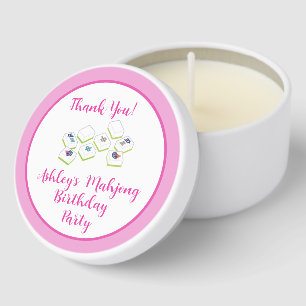 Birthday Mahjong PERSONALIZE Mini Candle Favors