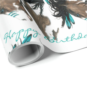 Birthday Majestic Horse by Bihrle Wrapping Paper