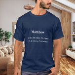 Birthday man myth legend name fun blue T-Shirt<br><div class="desc">For a blue colored t-shirt. Personalize and add your own photo of the birthday boy/man.  Personalize and add a name,  age 40 and a text.  Text: The Man,  The Myth,  The Legend. White text.</div>