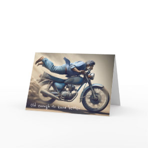 Birthday Man On Dirt Bike Card