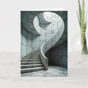 Birthday Marble Spiral Staircase Card