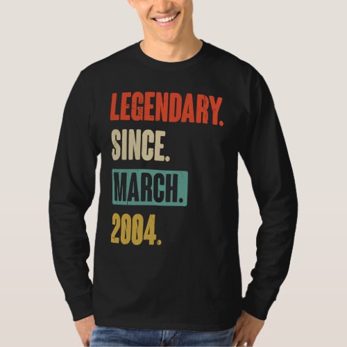 Birthday March 19th Decoration 19 Years Old Vintag T_Shirt