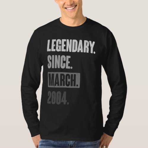 Birthday March 19th Decoration 19 Years Old Vintag T_Shirt