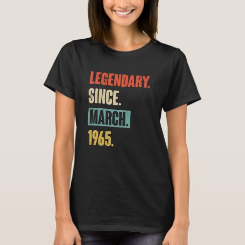 Birthday March 58th Decoration 58 Years Old Vintag T_Shirt