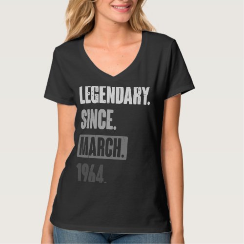 Birthday March 59th Decoration 59 Years Old Vintag T_Shirt