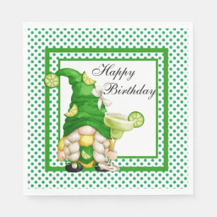Birthday Margarita Gnome Napkins