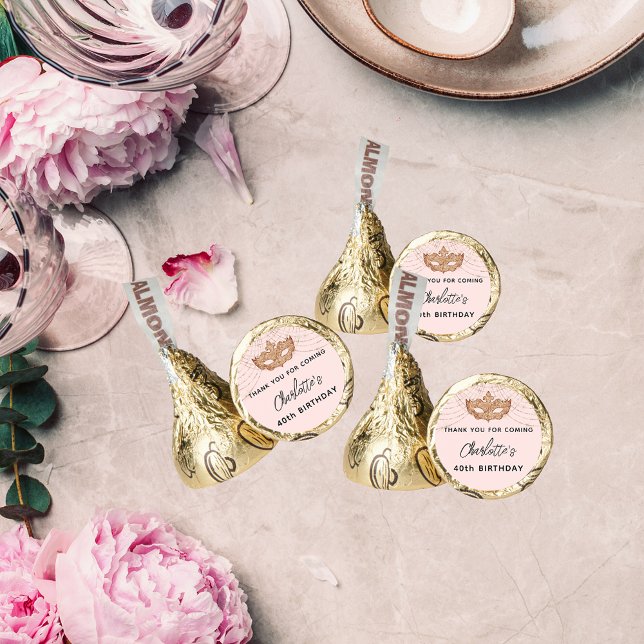 Birthday masquerade rose gold party hershey®'s kisses® (Creator Uploaded)