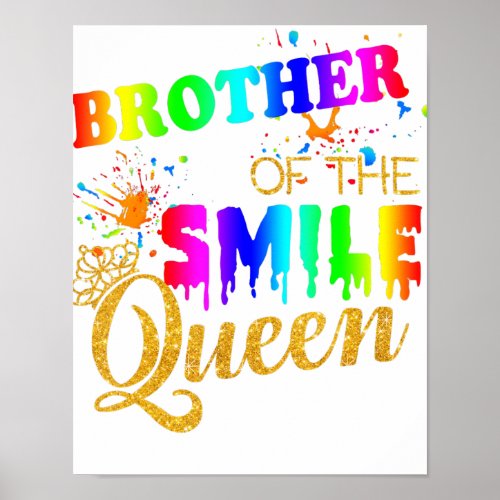 Birthday Matching Party Brother Gift Slime Queen Poster