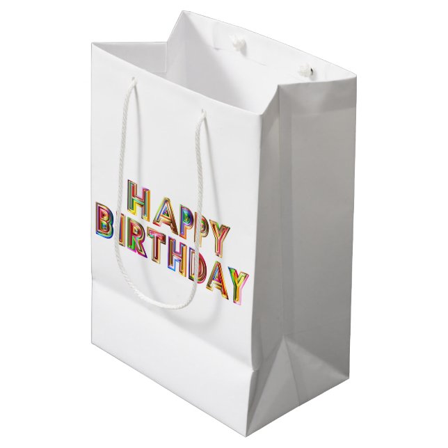 Birthday Medium Gift Bag (Front Angled)