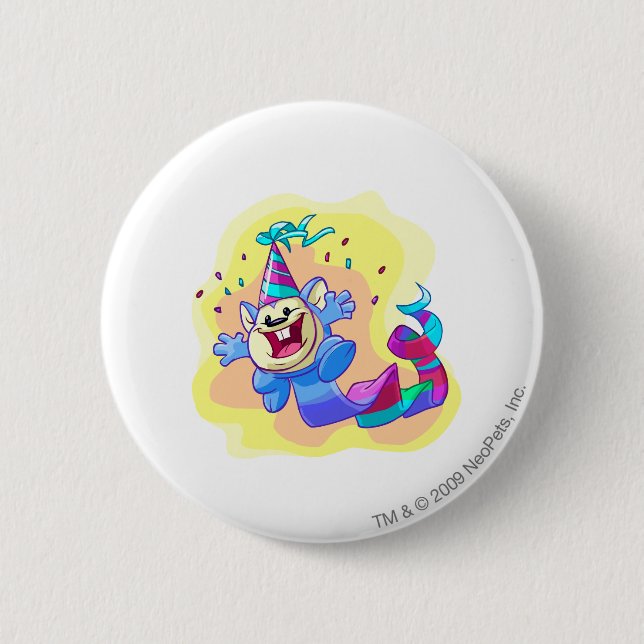 Birthday Meerca Pinback Button (Front)
