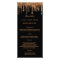 Birthday Menu black gold photo glitter fun facts