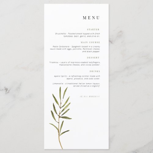 Birthday Menu  Celebration menu  Leaf