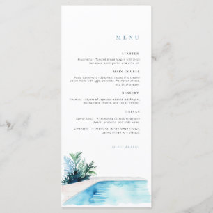 Birthday Menu Celebration menu Pool Party
