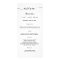 Birthday Menu white black photo fun facts simple