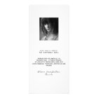 Birthday Menu white black photo fun facts simple