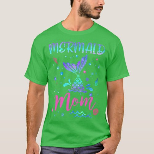 Birthday Mermaid Mom Matching Family Bday Party Sq T_Shirt