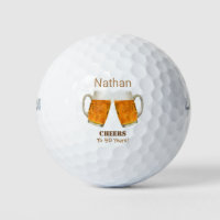 Birthday Milestone Beer Cheers Golf Balls