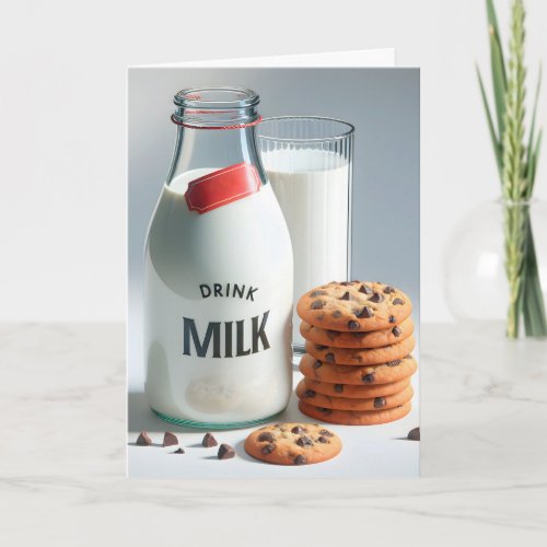 Birthday Milk and Chocolate Chip Cookies Card