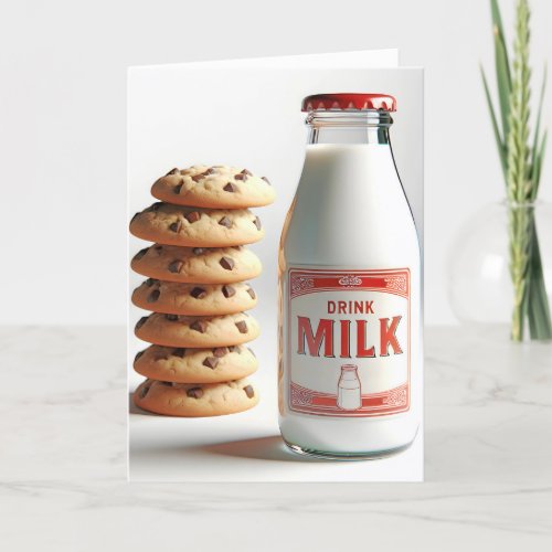 Birthday Milk and Chocolate Chip Cookies Card