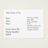 Birthday - Mini Invitations- Fairy Tale Theme (Back)