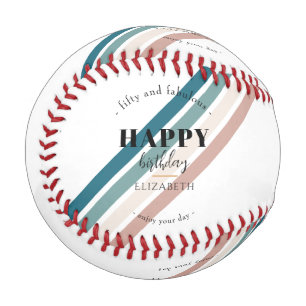 Birthday Minimalist design in pastel colors Baseball