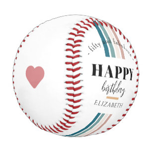 Birthday Minimalist design in pastel colors Baseball