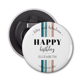 Birthday Minimalist design in pastel colors Bottle Opener
