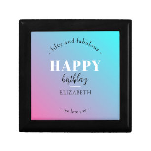 Birthday Minimalist design in pastel colors Gift Box