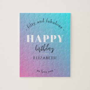 Birthday Minimalist design in pastel colors Jigsaw Puzzle