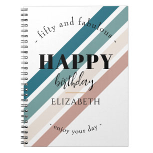 Birthday Minimalist design in pastel colors Notebook