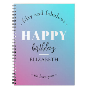 Birthday Minimalist design in pastel colors Notebook