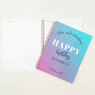 Birthday Minimalist design in pastel colors Planner
