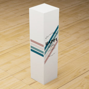 Birthday Minimalist design in pastel colors Wine Box