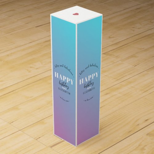 Birthday Minimalist design in pastel colors Wine Box