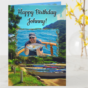 Birthday Mismaloya Boats on The River 0350 Card