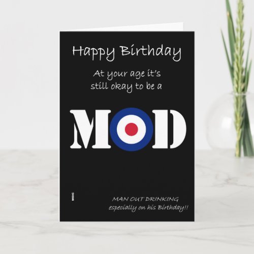 Birthday Mod humor card