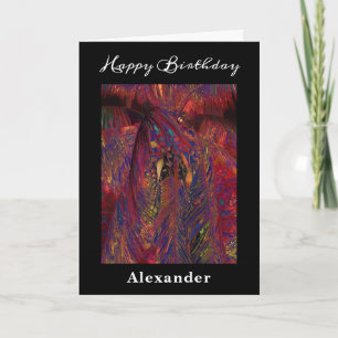 Birthday Modern Colorful Coconut Tree Tropical Card
