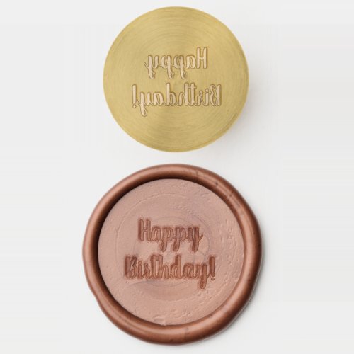 Birthday Modern Happy Birthday Wax Seal Stamp