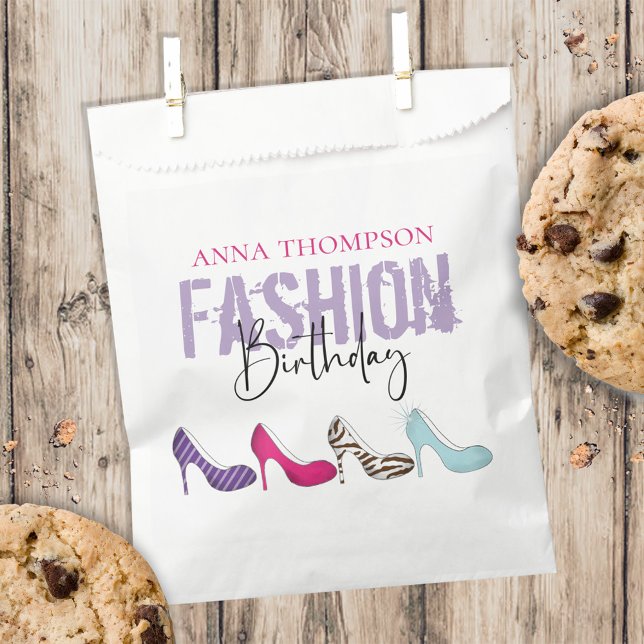 Birthday Modern Minimalist Girl Fashion Shoes Favor Bag (Creator Uploaded)
