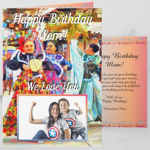 Birthday Mom Festival Dancers 2549 Card