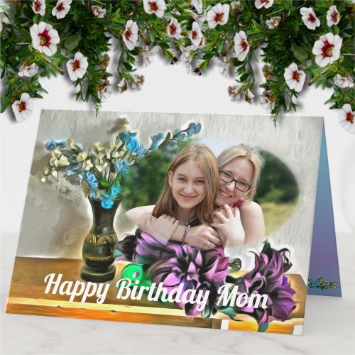 Birthday Mom Flowers 2190 Card
