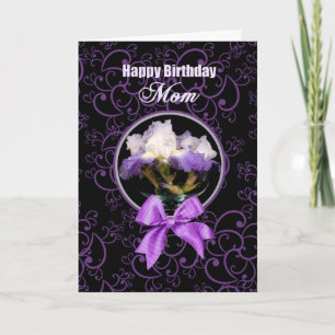 Birthday - Mom - Purple Iris Card