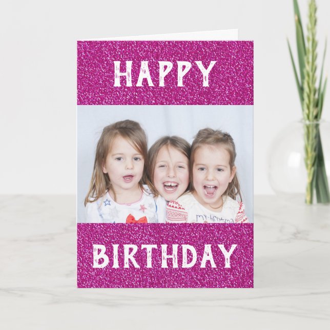 Birthday Mom World's Best Ever Kids Photo Card (Front)