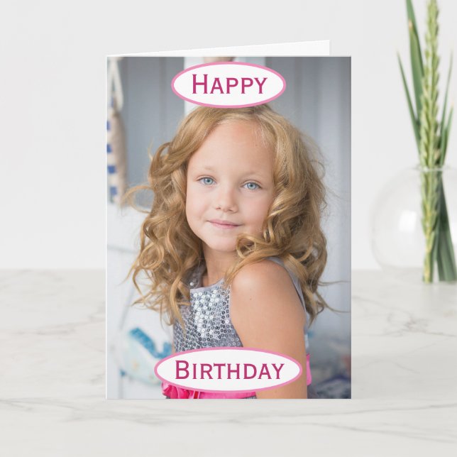 Birthday Mom World's Best Ever Kids Photo Card (Front)